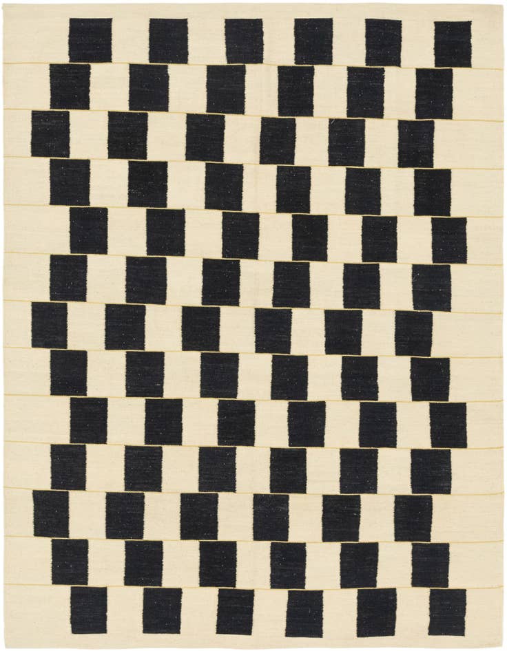 Detail image of 6' x 7' 10 Hand Woven Kilim Modern Wool Rug