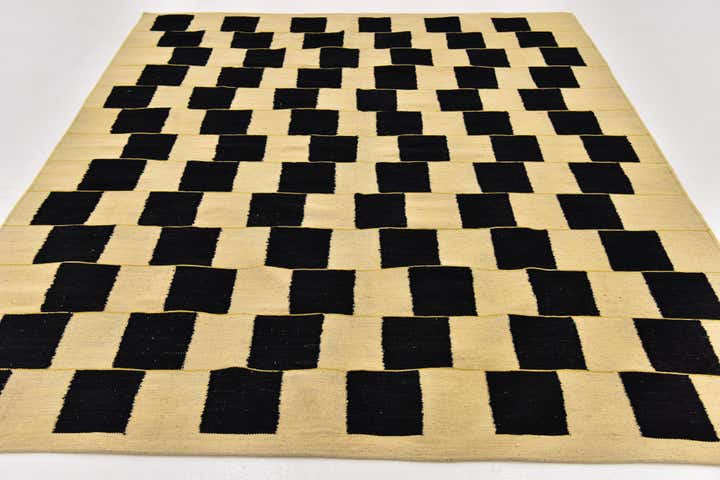 6' 3 x 7' 8 Hand Woven Kilim Modern Wool Rug