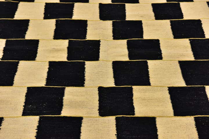 6' 3 x 7' 8 Hand Woven Kilim Modern Wool Rug