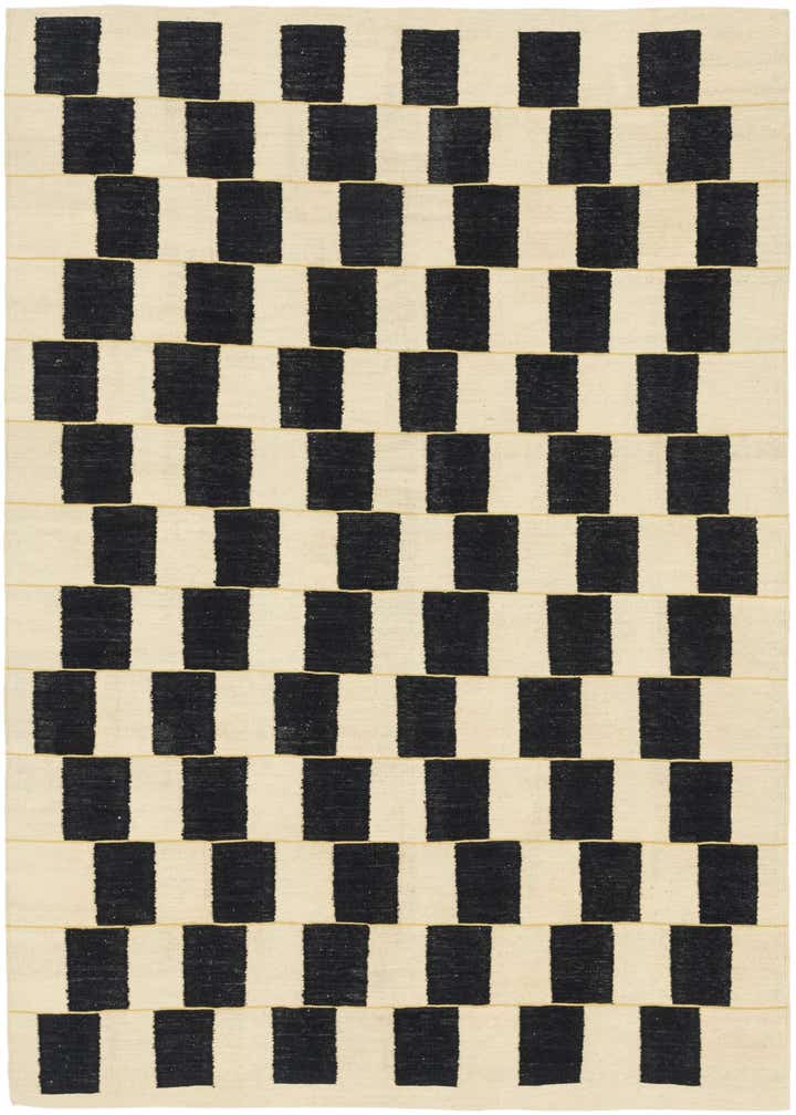 6' 3 x 7' 8 Hand Woven Kilim Modern Wool Rug