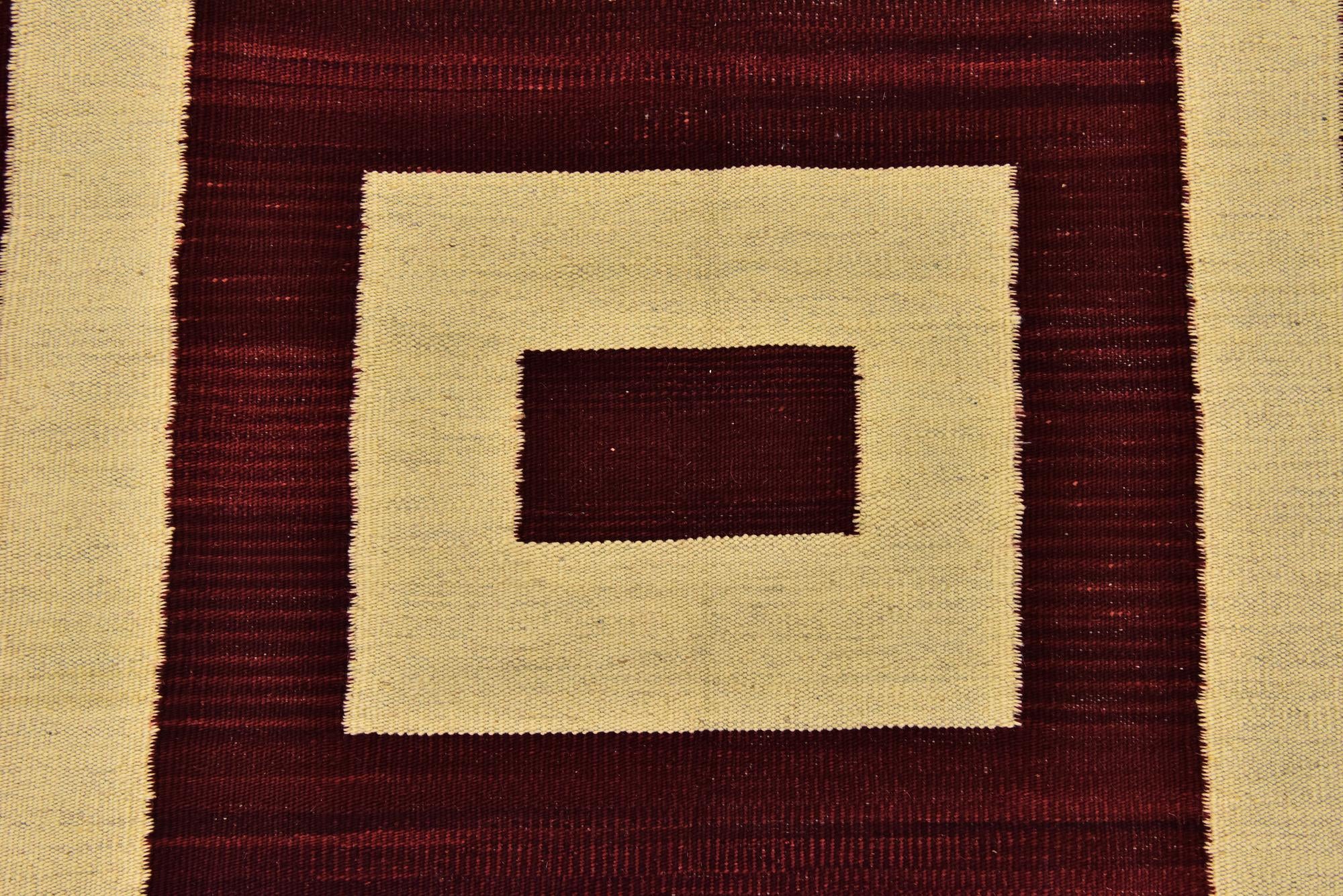6' x 7' 10 Hand Woven Kilim Modern Wool Rug