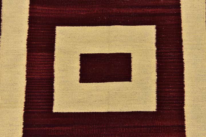 6' x 7' 10 Hand Woven Kilim Modern Wool Rug
