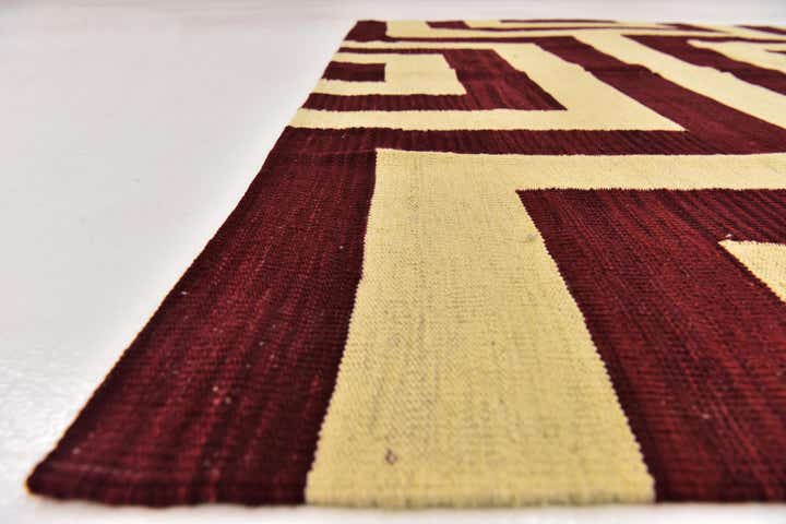 6' x 7' 10 Hand Woven Kilim Modern Wool Rug