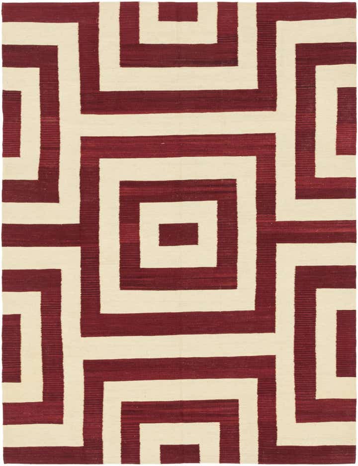6' x 7' 10 Hand Woven Kilim Modern Wool Rug