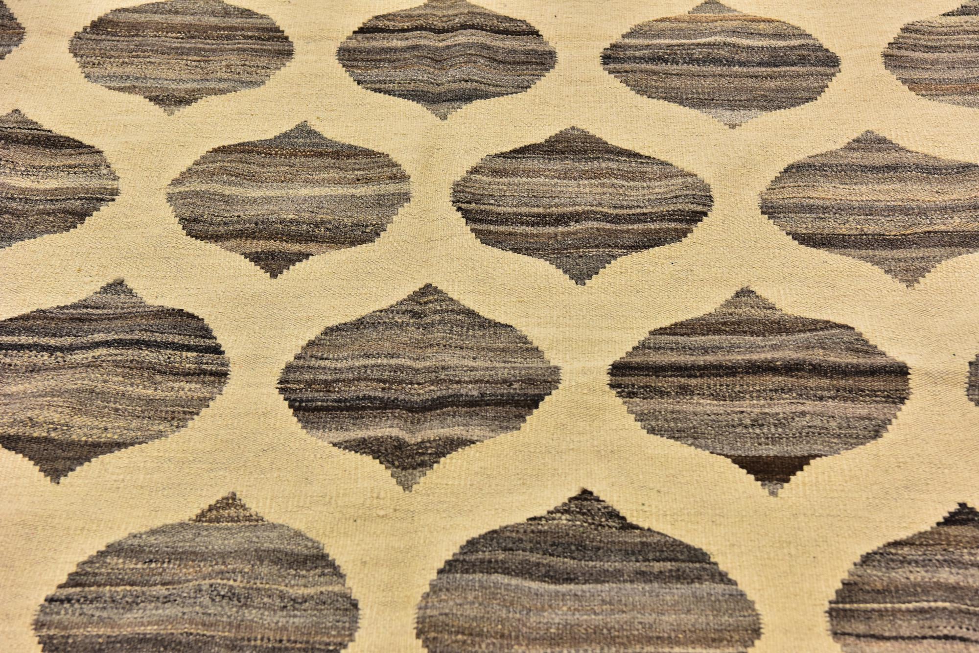 5' x 6' 6 Hand Woven Kilim Modern Wool Rug