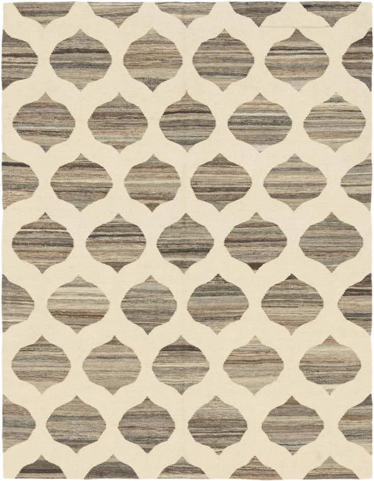 Detail image of 5' x 6' 6 Hand Woven Kilim Modern Wool Rug