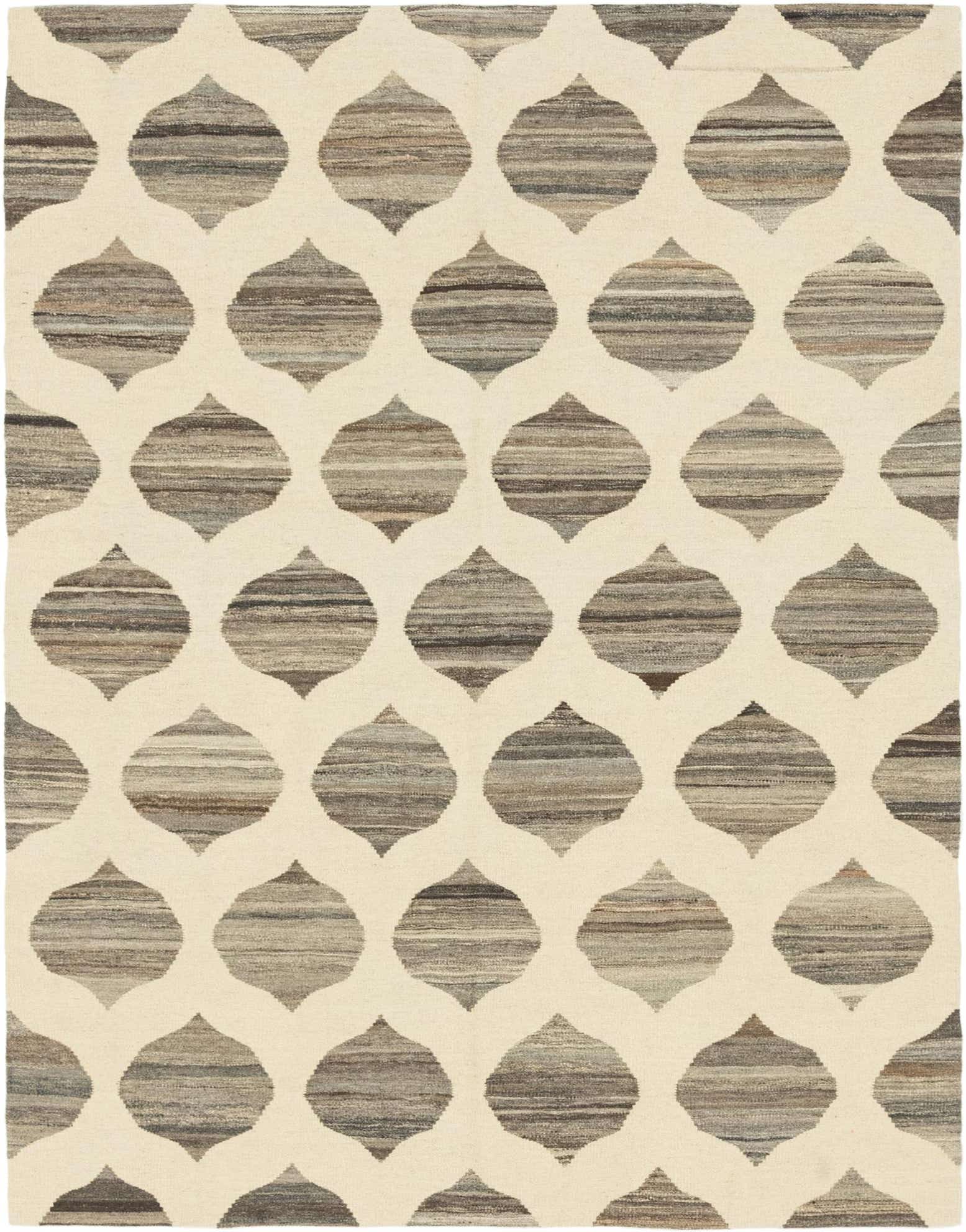 5' x 6' 6 Hand Woven Kilim Modern Wool Rug