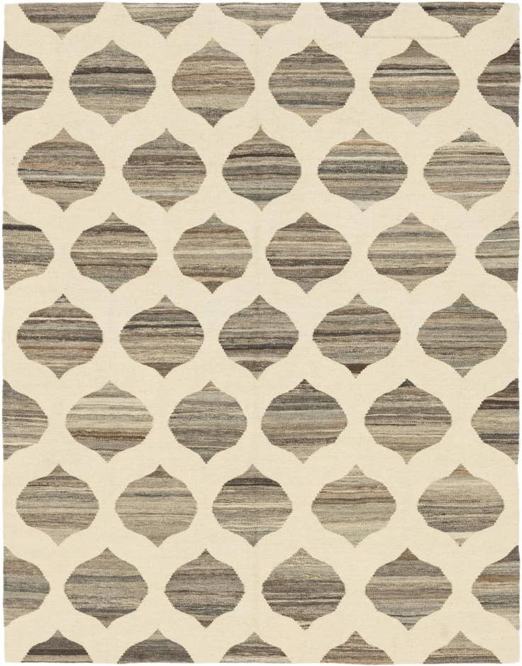 Detail image of 5' x 6' 6 Hand Woven Kilim Modern Wool Rug