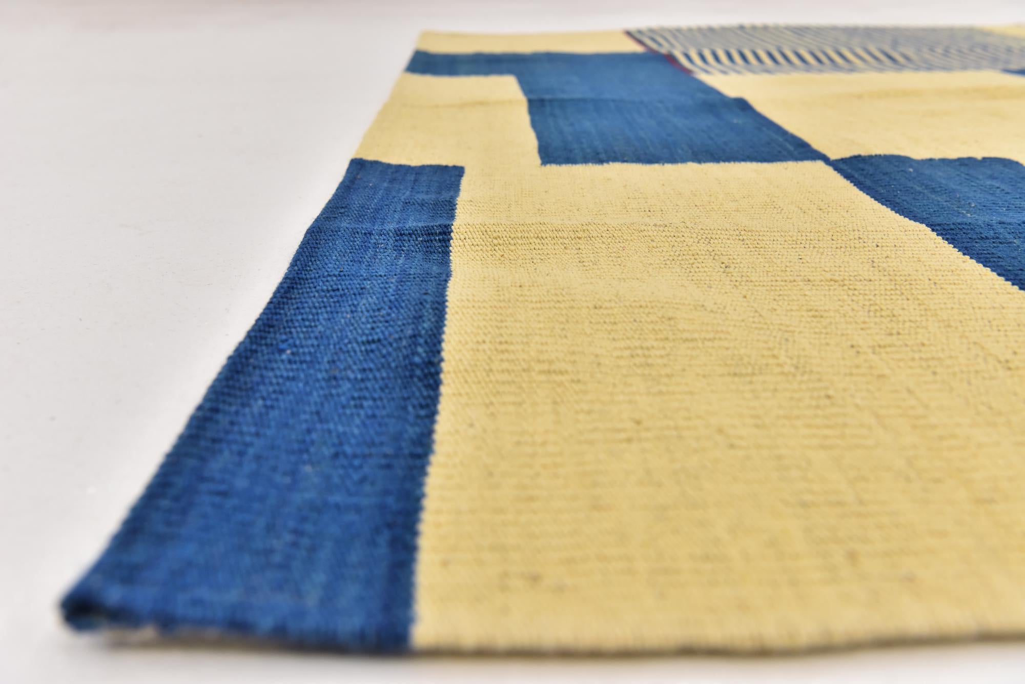 5' x 6' 4 Hand Woven Kilim Modern Wool Rug