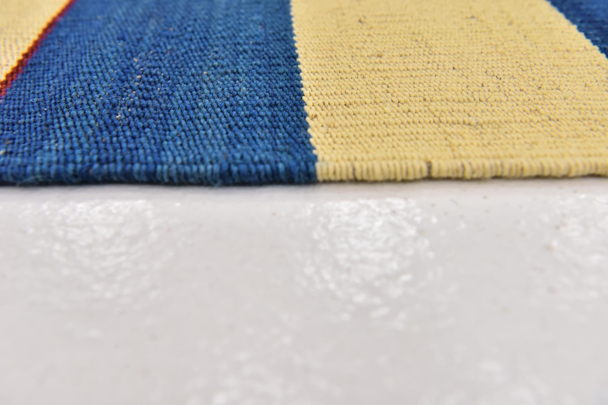 5' x 6' 4 Hand Woven Kilim Modern Wool Rug