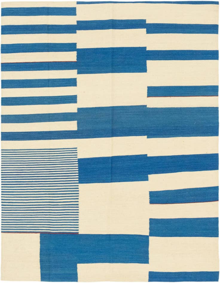 Detail image of 5' x 6' 4 Hand Woven Kilim Modern Wool Rug