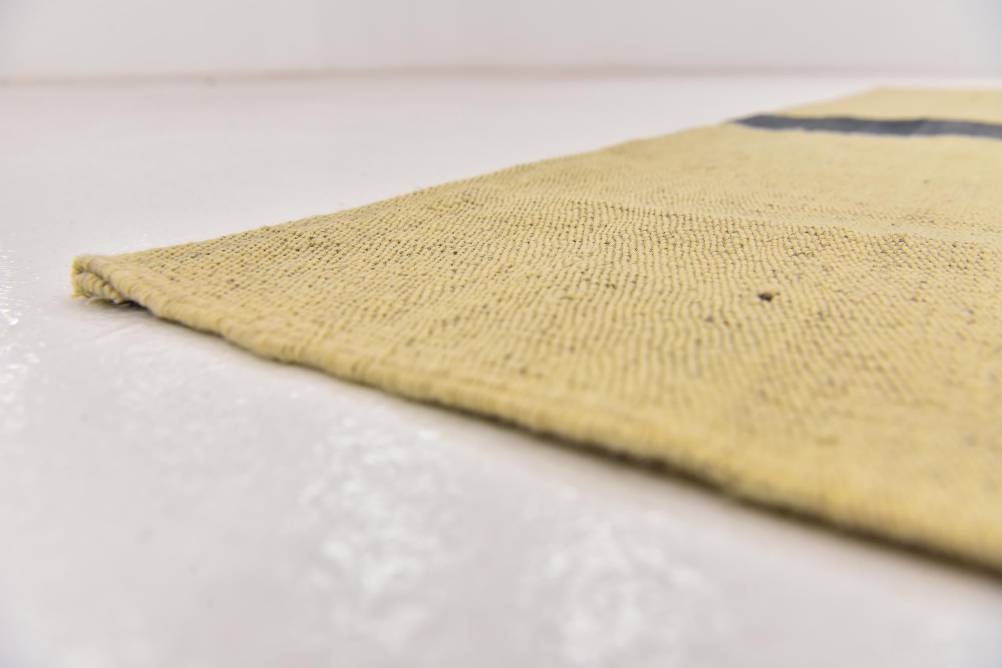 4' 3 x 5' 9 Hand Woven Kilim Modern Wool Rug