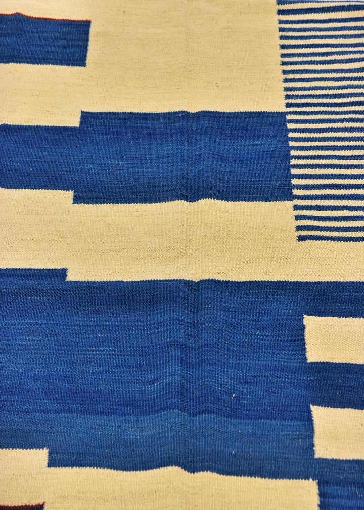 4' 10 x 6' 3 Hand Woven Kilim Modern Wool Rug