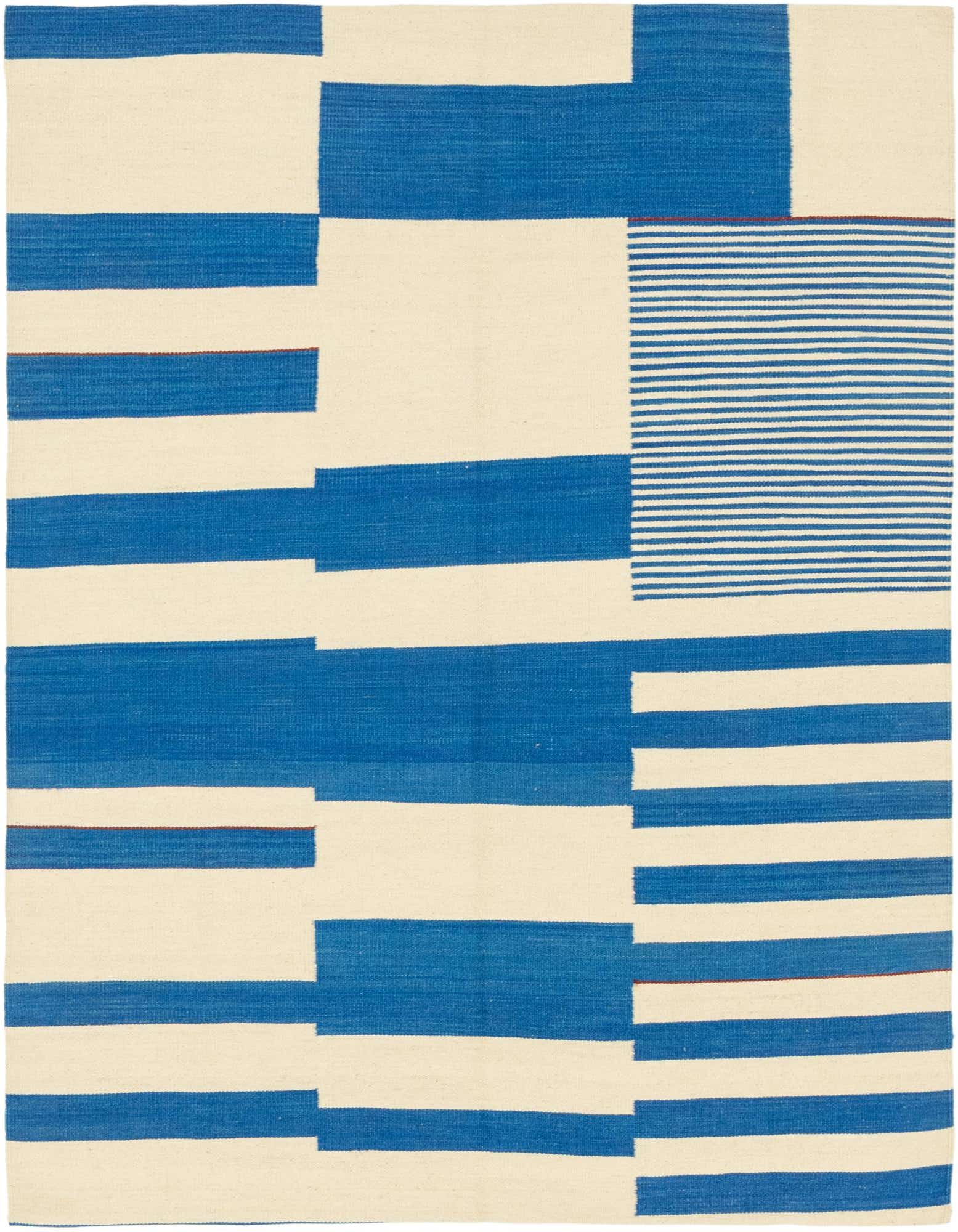 4' 10 x 6' 3 Hand Woven Kilim Modern Wool Rug