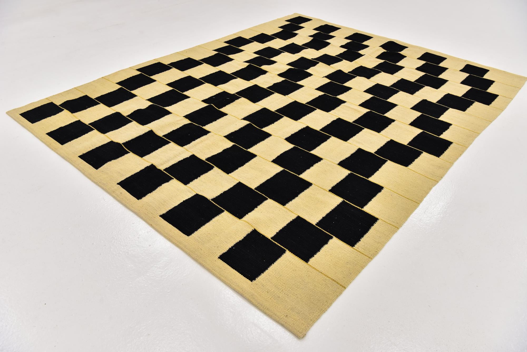 6' x 7' 8 Hand Woven Kilim Modern Wool Rug