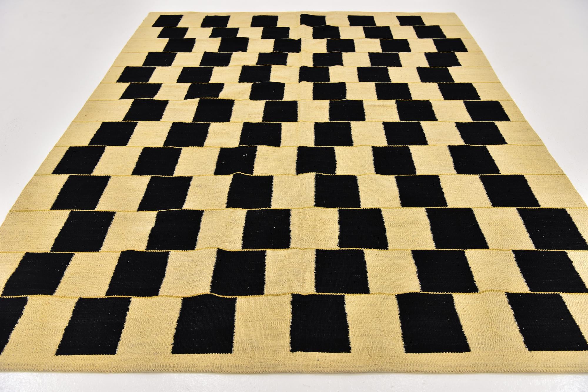 6' x 7' 8 Hand Woven Kilim Modern Wool Rug