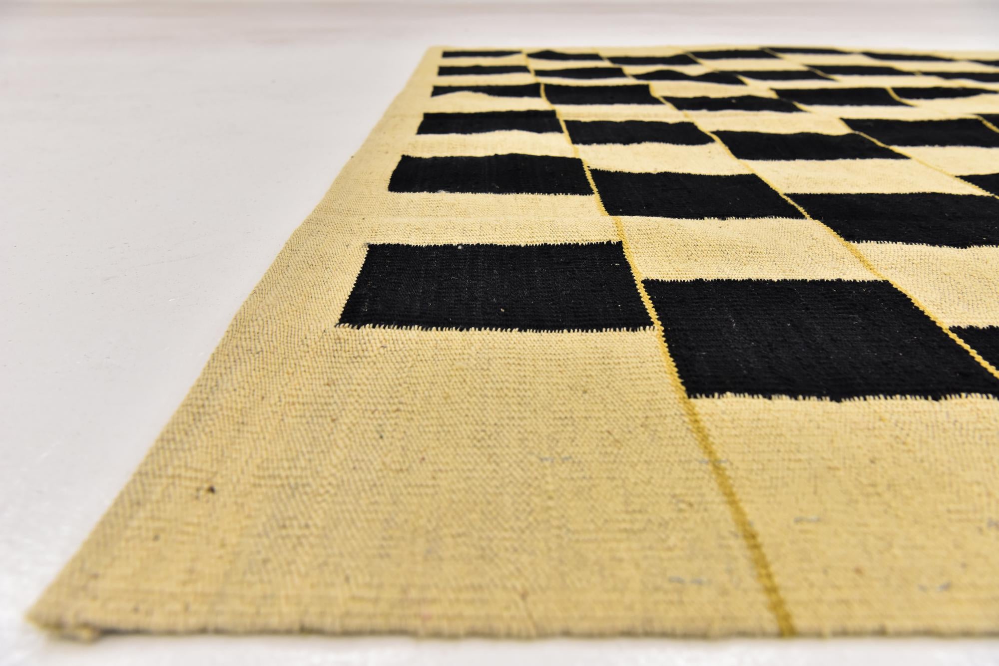 6' x 7' 8 Hand Woven Kilim Modern Wool Rug