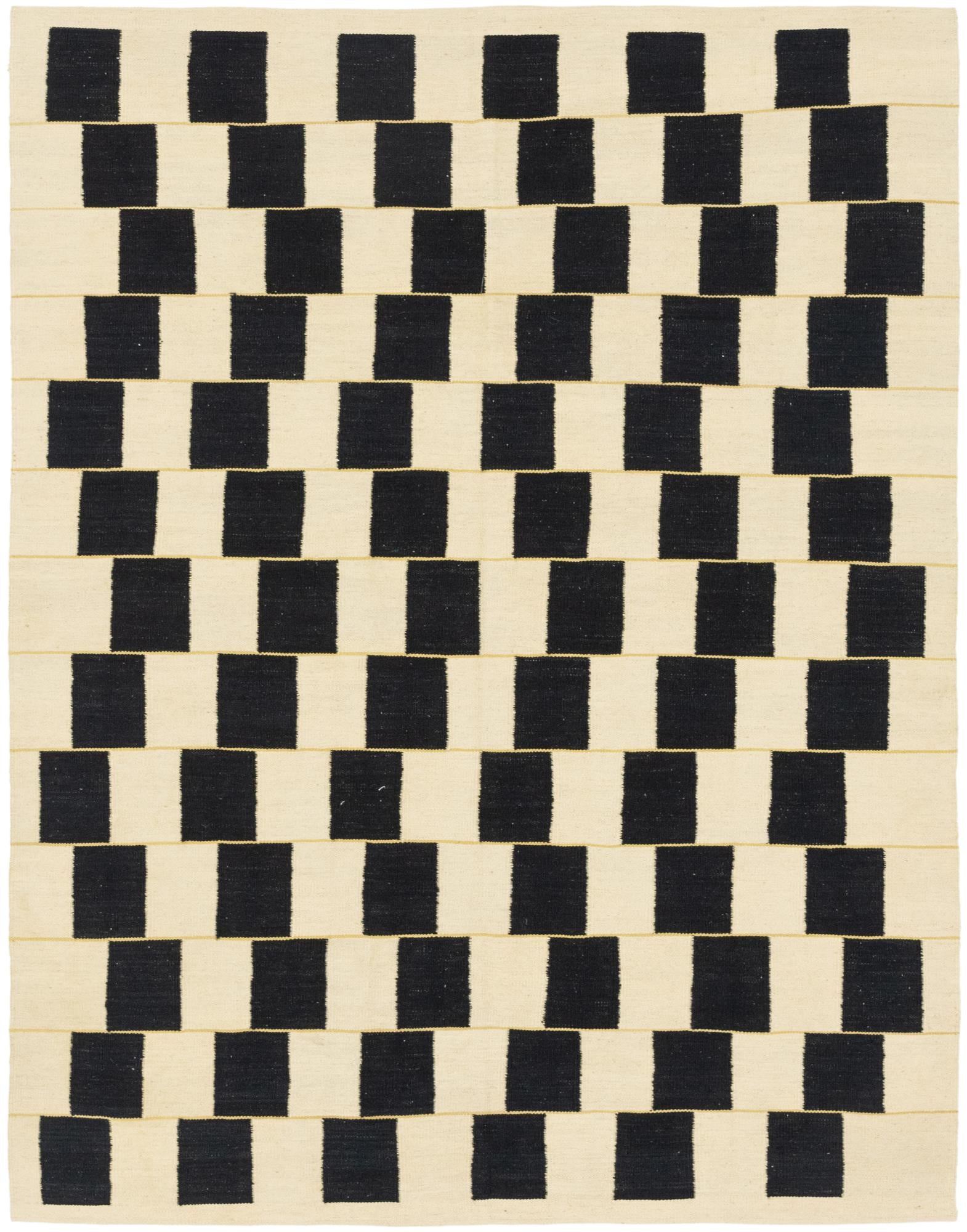 6' x 7' 8 Hand Woven Kilim Modern Wool Rug