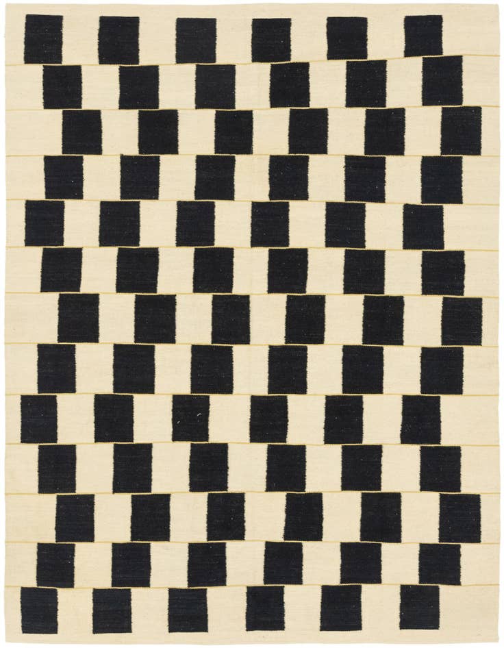 Detail image of 6' x 7' 8 Hand Woven Kilim Modern Wool Rug
