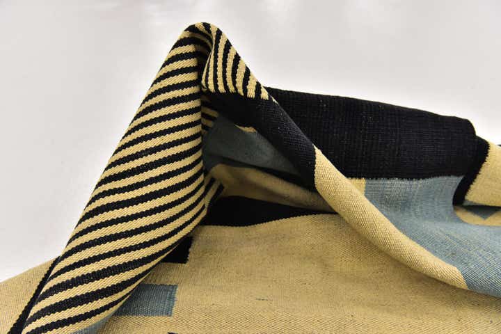 4' 4 x 5' 10 Hand Woven Kilim Modern Wool Rug