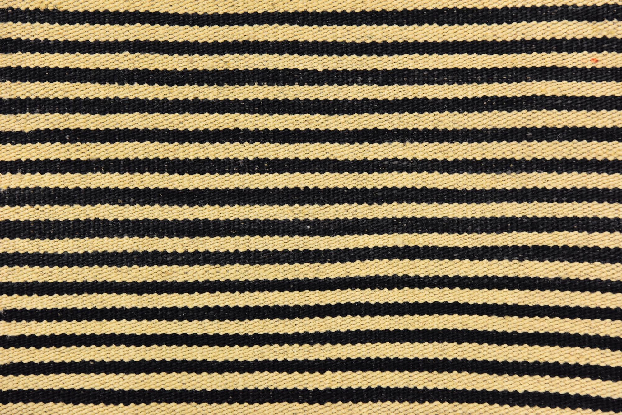 4' 4 x 5' 10 Hand Woven Kilim Modern Wool Rug