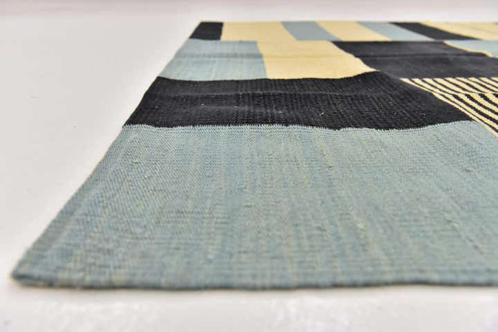 4' 4 x 5' 10 Hand Woven Kilim Modern Wool Rug