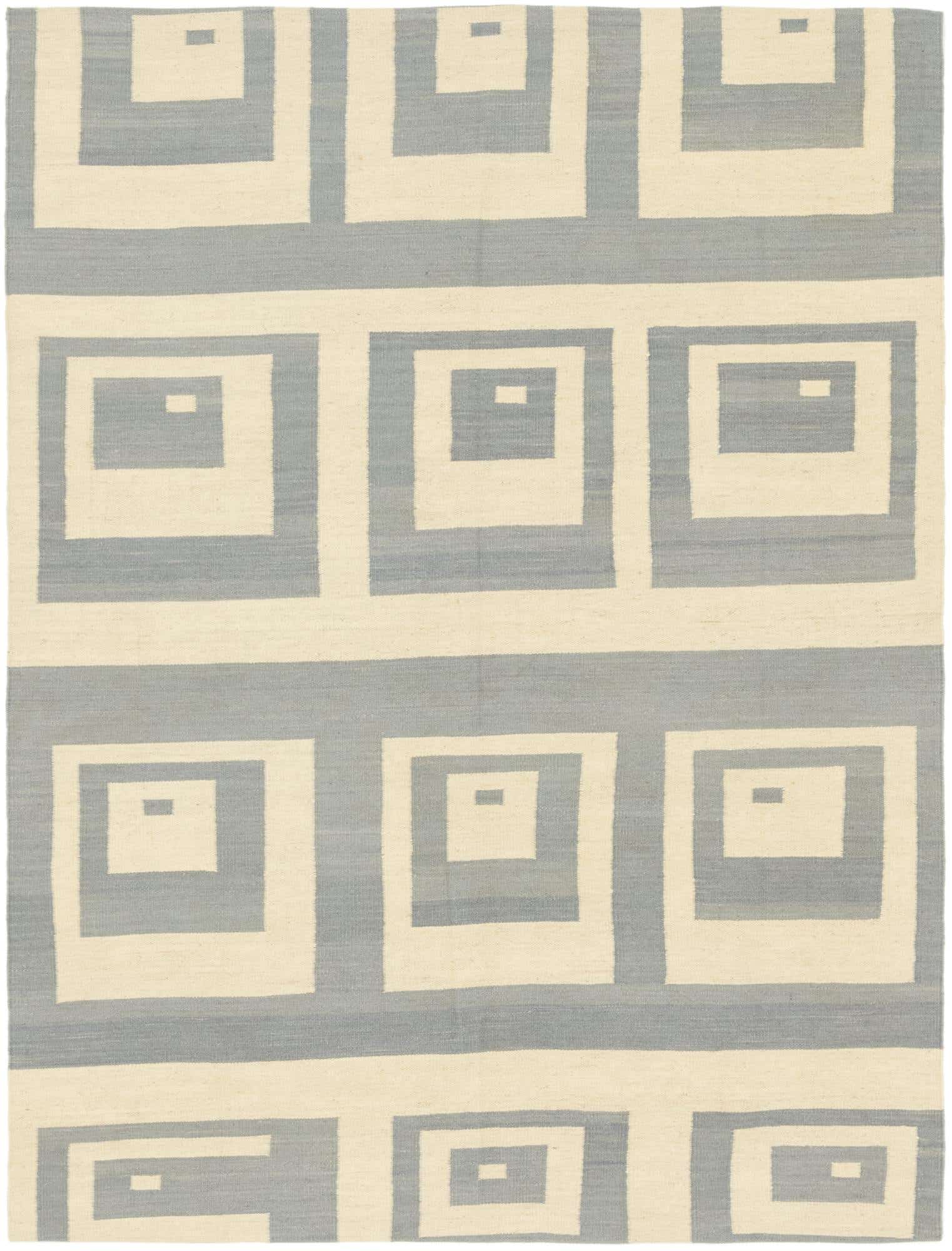 5' x 6' 6 Hand Woven Kilim Modern Wool Rug