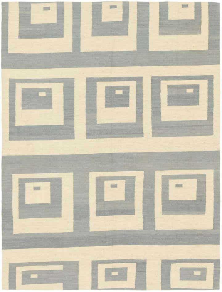 5' x 6' 6 Hand Woven Kilim Modern Wool Rug