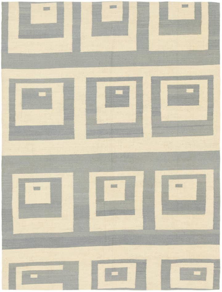 Detail image of 5' x 6' 6 Hand Woven Kilim Modern Wool Rug