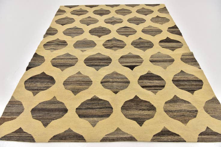 Detail image of 5' x 6' 7 Hand Woven Kilim Modern Wool Rug