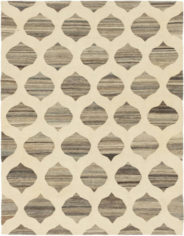 Detail image of 5' x 6' 7 Hand Woven Kilim Modern Wool Rug