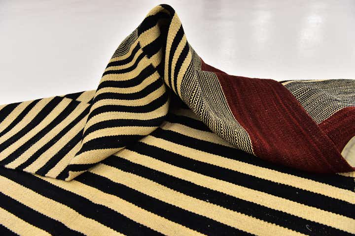 4' 4 x 5' 9 Hand Woven Kilim Modern Wool Rug