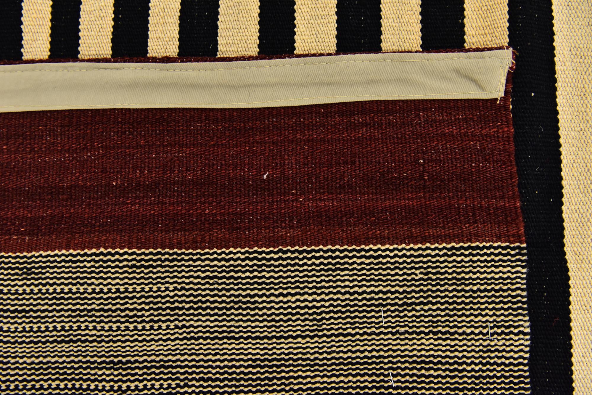 4' 4 x 5' 9 Hand Woven Kilim Modern Wool Rug