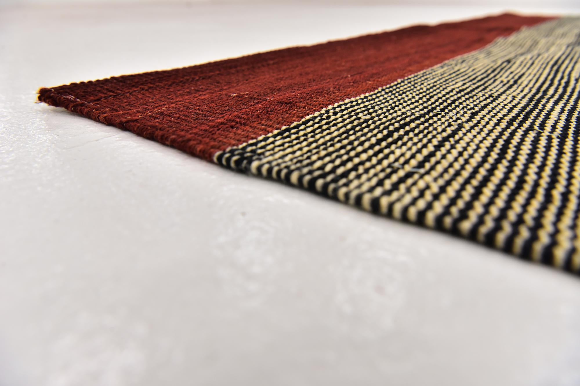 4' 4 x 5' 9 Hand Woven Kilim Modern Wool Rug