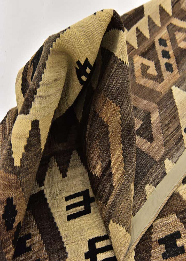 5' 3 x 6' 9 Hand Woven Kilim Modern Wool Rug