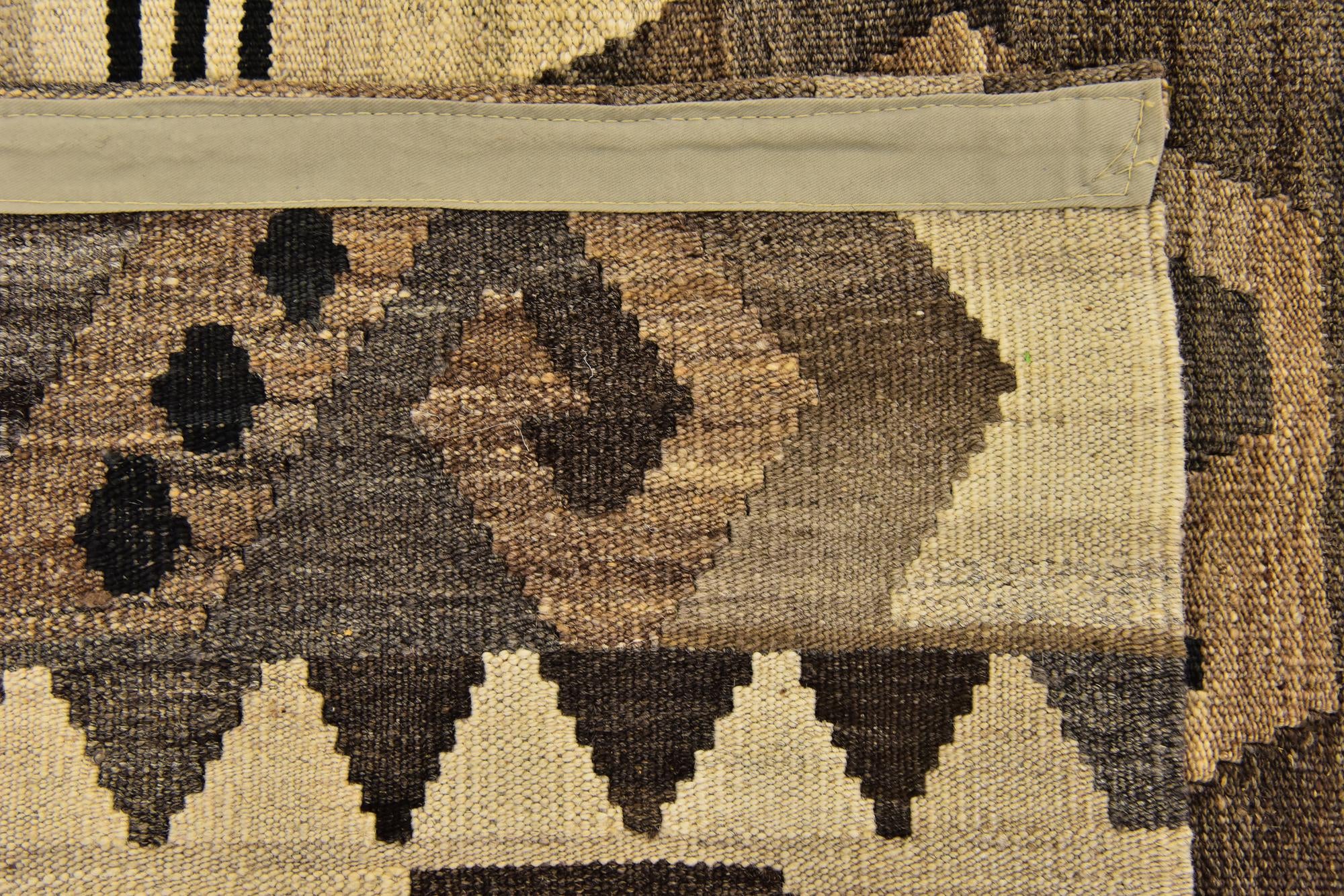 5' 3 x 6' 9 Hand Woven Kilim Modern Wool Rug