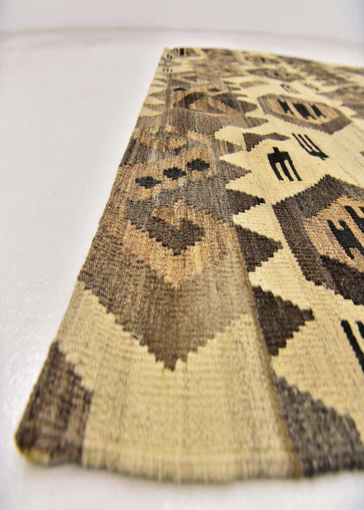 5' 3 x 6' 9 Hand Woven Kilim Modern Wool Rug