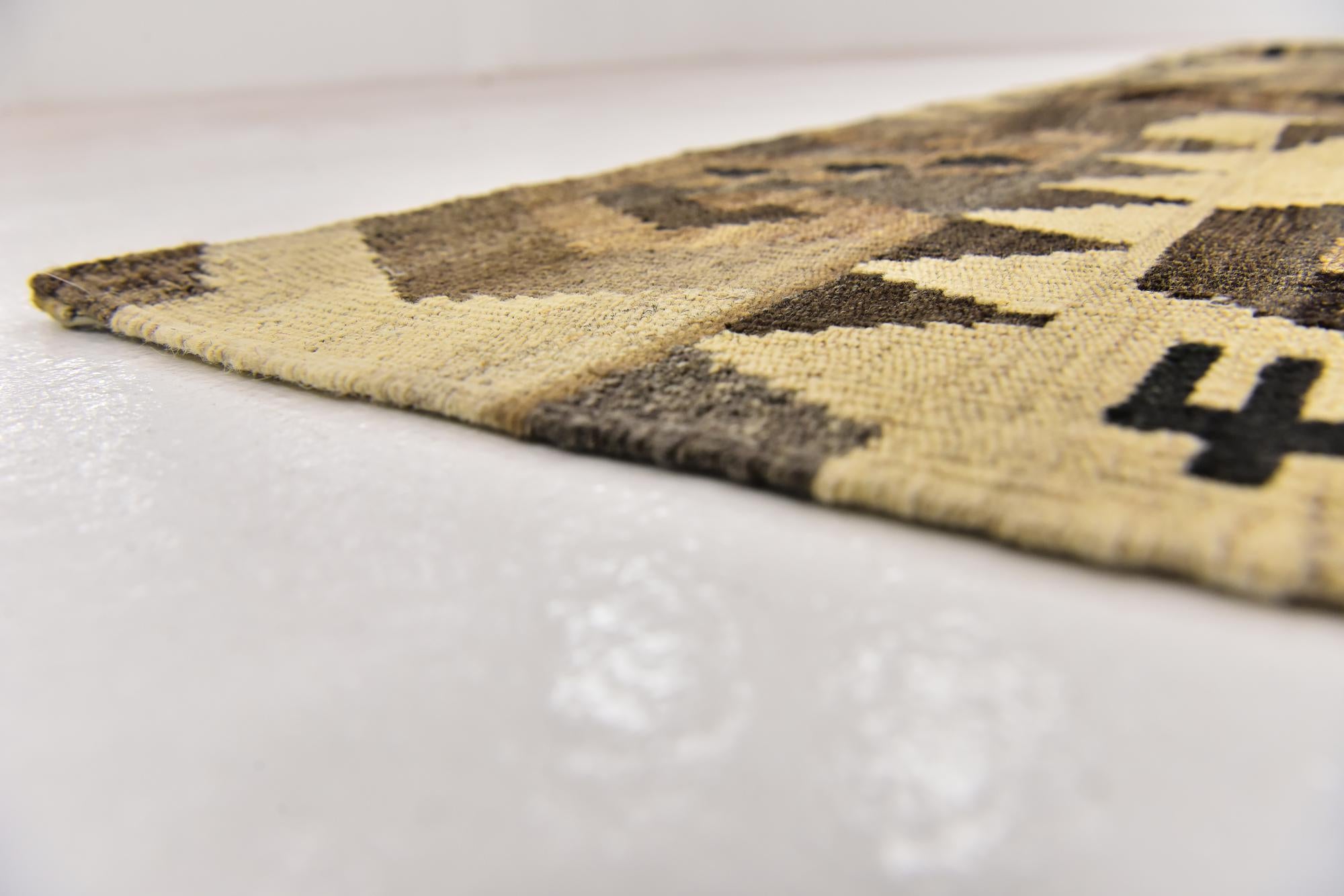 5' 3 x 6' 9 Hand Woven Kilim Modern Wool Rug