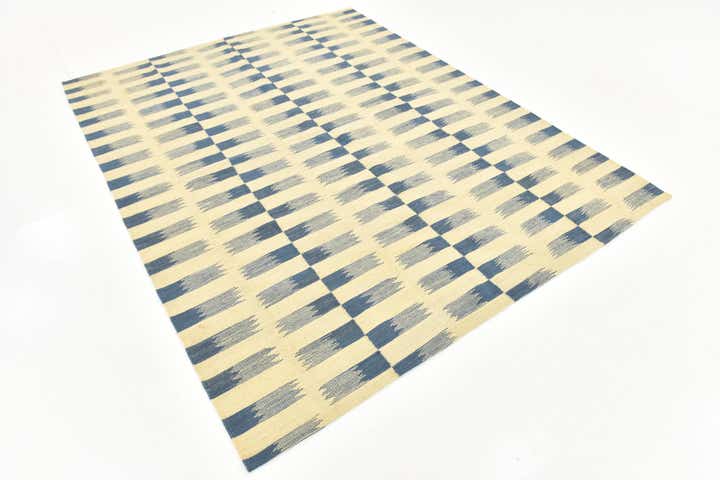 6' x 7' 9 Hand Woven Kilim Modern Wool Rug
