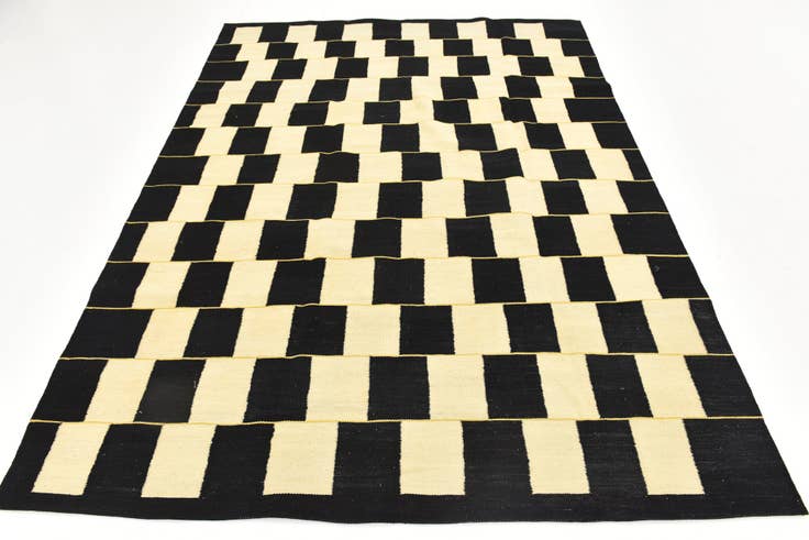 Detail image of 6' x 8' Hand Woven Kilim Modern Wool Rug