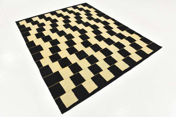 6' x 7' 7 Hand Woven Kilim Modern Wool Rug