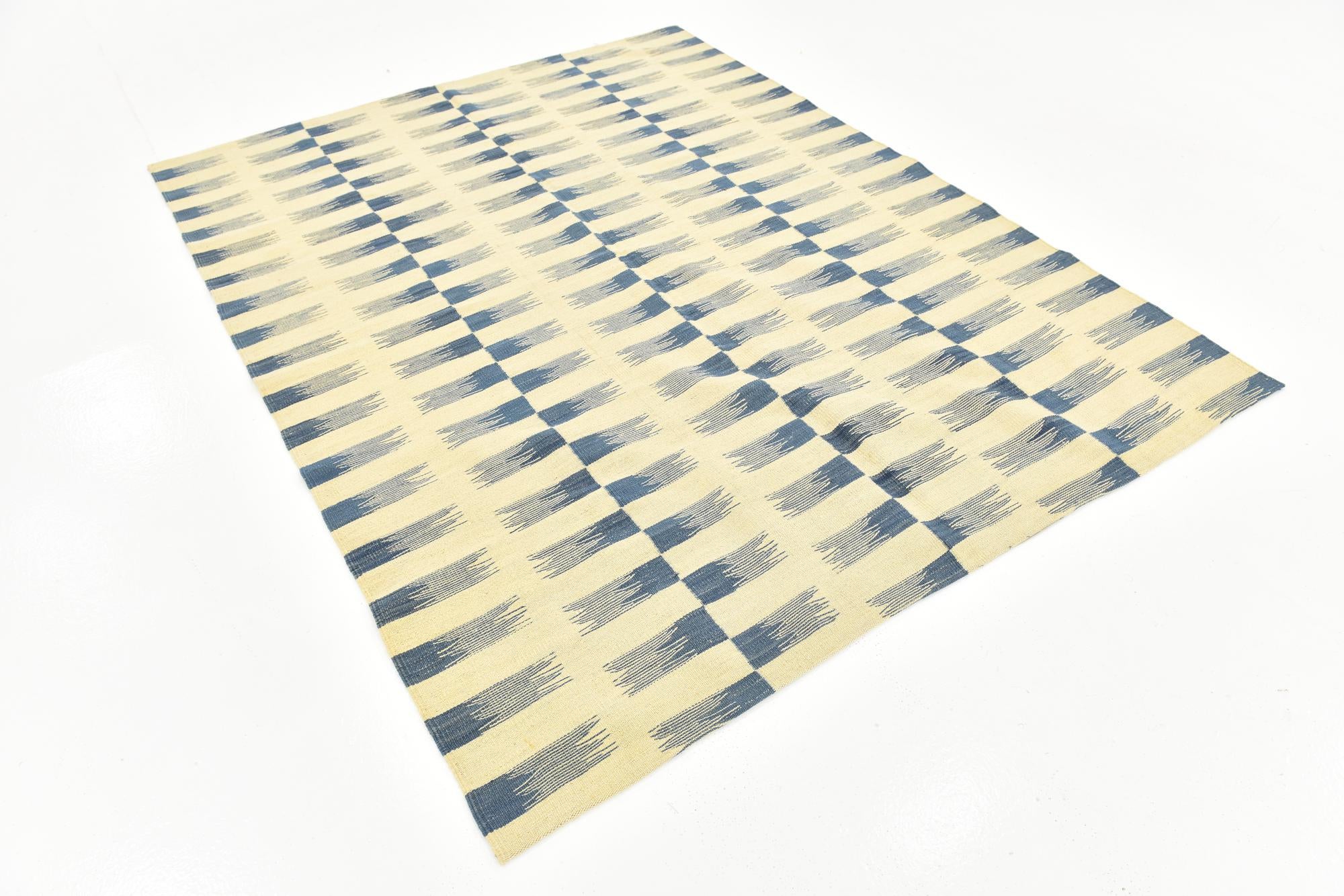 5' 10 x 7' 8 Hand Woven Kilim Modern Wool Rug