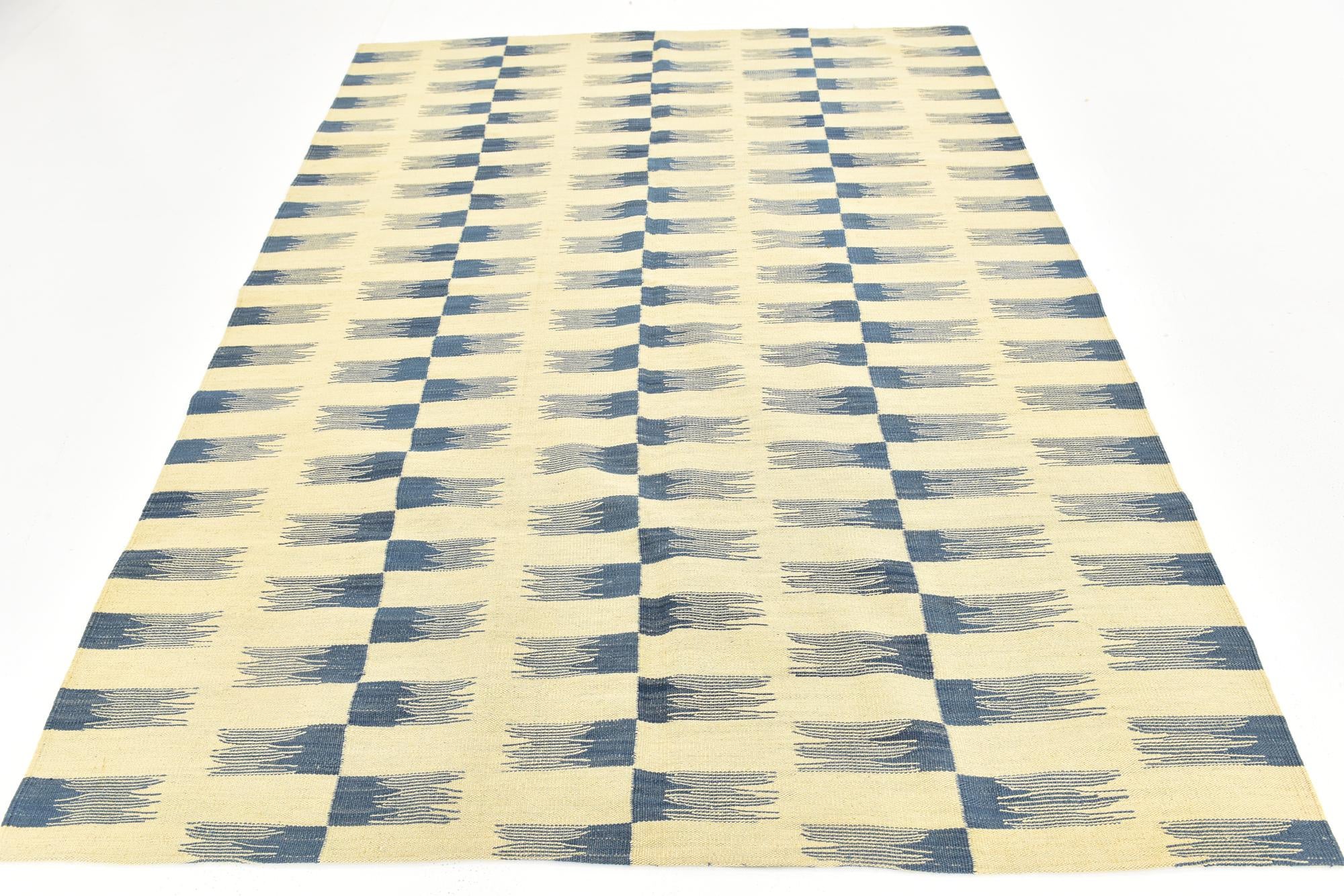 5' 10 x 7' 8 Hand Woven Kilim Modern Wool Rug
