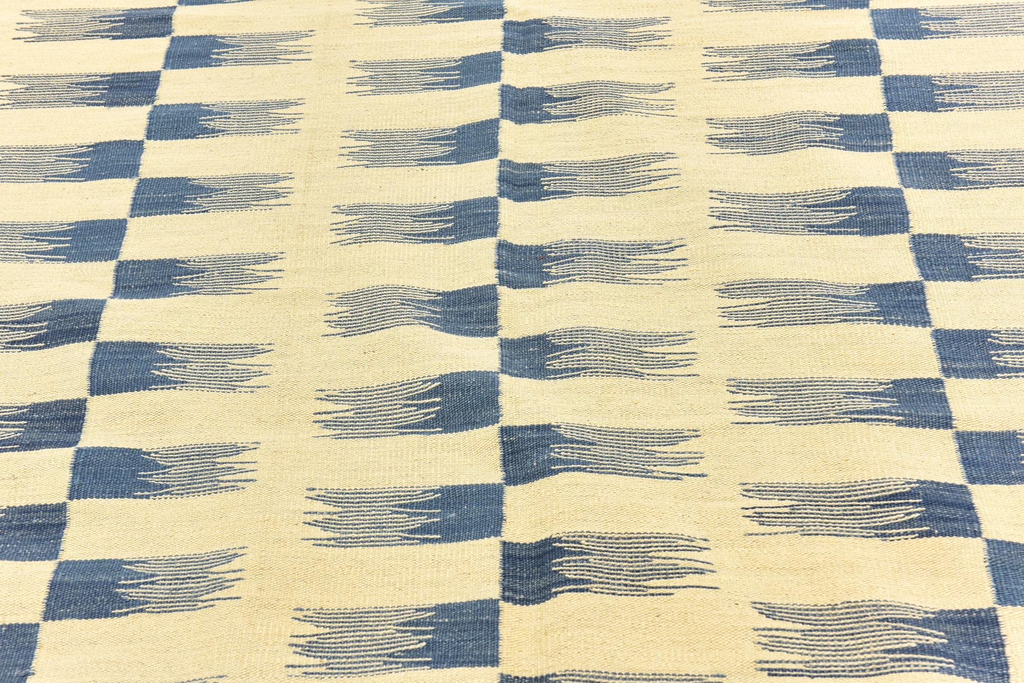 5' 10 x 7' 8 Hand Woven Kilim Modern Wool Rug
