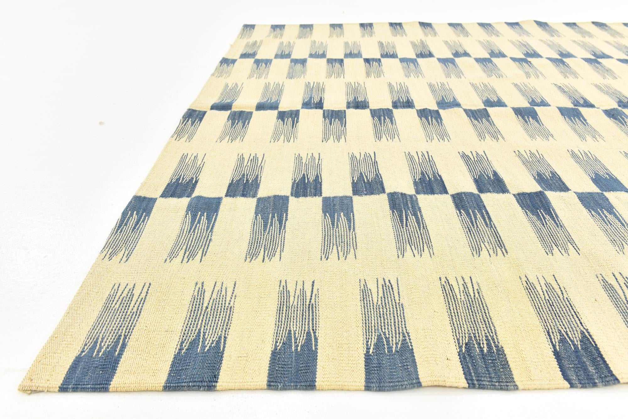 5' 10 x 7' 8 Hand Woven Kilim Modern Wool Rug