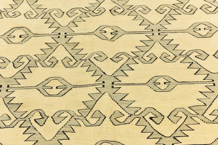 Detail image of 6' x 7' 9 Hand Woven Kilim Modern Wool Rug