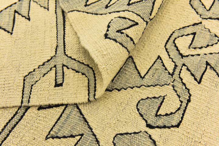 6' x 7' 9 Hand Woven Kilim Modern Wool Rug