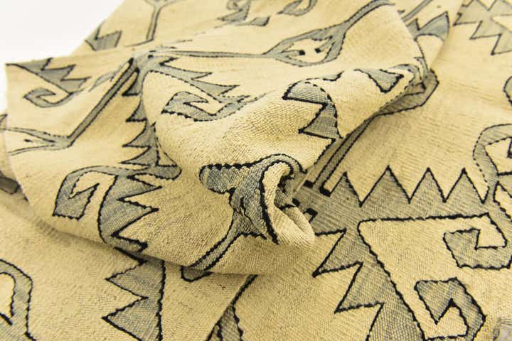 6' x 7' 9 Hand Woven Kilim Modern Wool Rug
