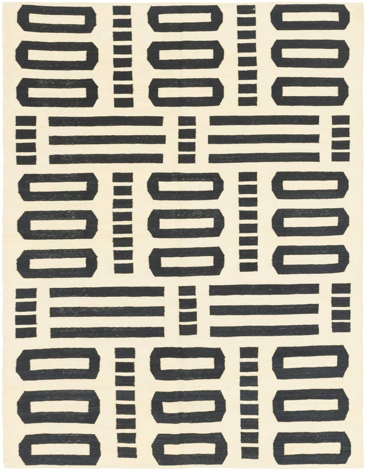 Detail image of 6' 3 x 7' 10 Hand Woven Kilim Modern Wool Rug