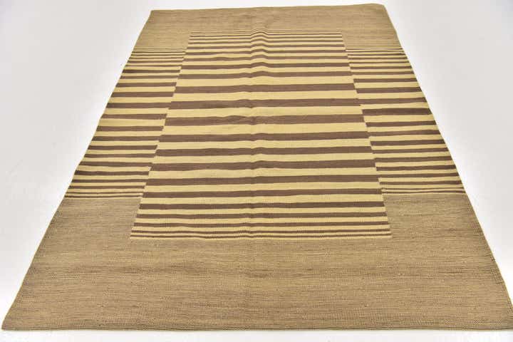 4' 2 x 5' 9 Hand Woven Kilim Modern Wool Rug
